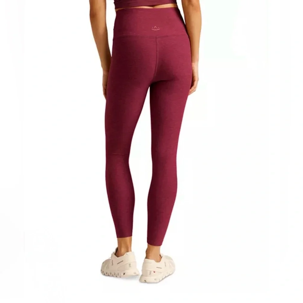 Beyond Yoga Spacedye High Waisted Midi Leggings in cranberry heather - Picture 1 of 9